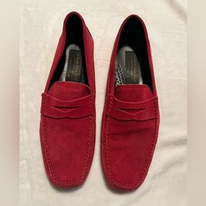 Red Suede To Boot New York Drivers Sz 12
